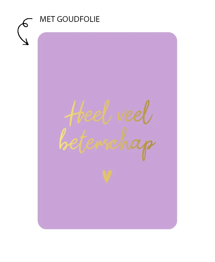 Kaart Heel Veel Beterschap - Lila