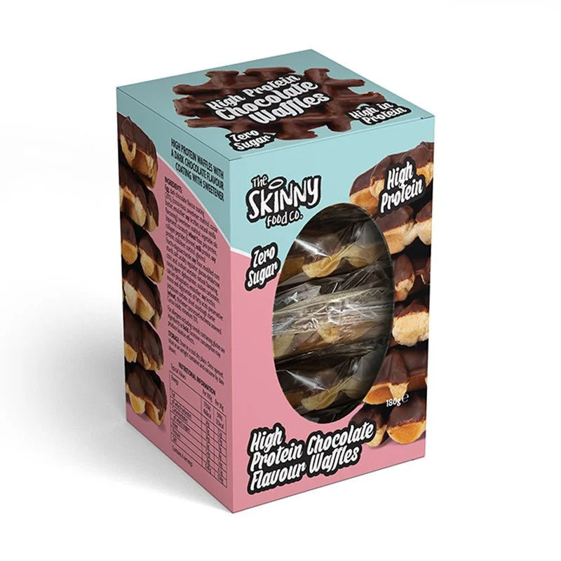 Slanke, eiwitrijke, suikervrije wafels met chocoladesmaak, 30 g x 6 - 6 g eiwit per portie