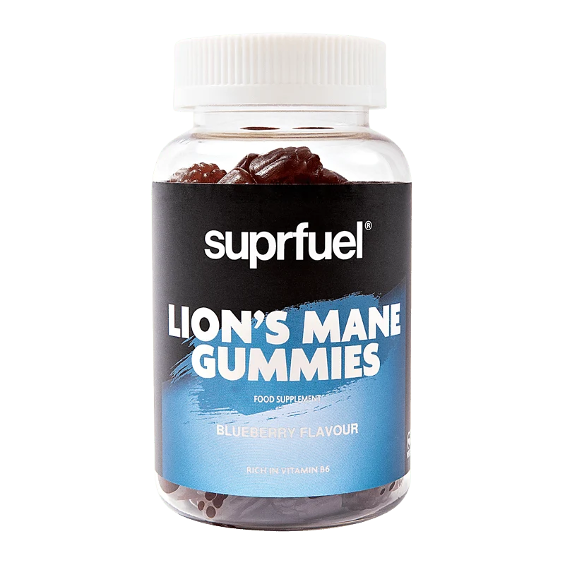 Suprfuel Lion's Mane Blueberry Smaak Gummies 300mg - 60 Gummies