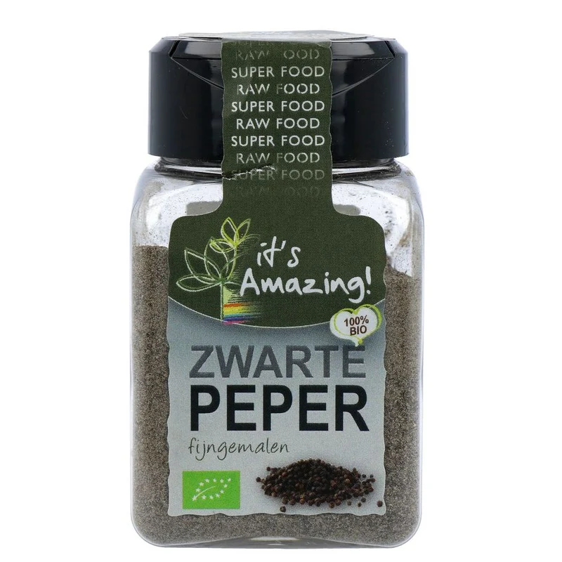 It's Amazing Zwarte Peper Fijn Gemalen 37 gram