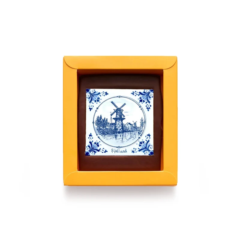 Chocolade Wenskaart | Delfts Blauwe Molen (Holland)
