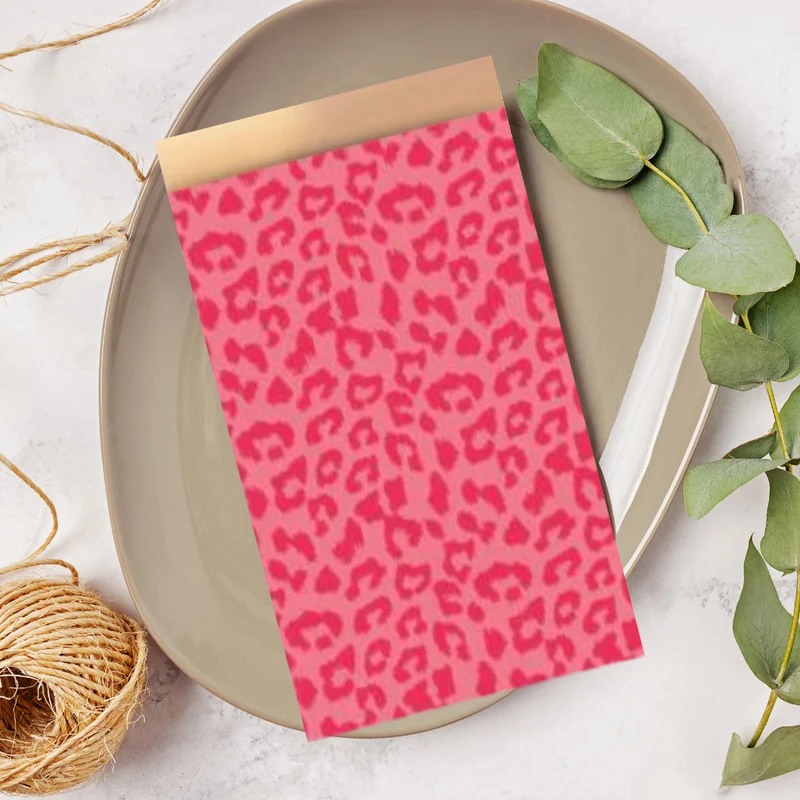 Cadeauzakjes M - Cheetah Pink