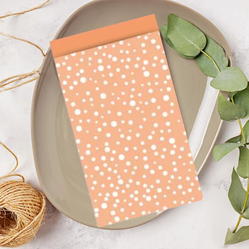 Cadeauzakjes M - Confetti Feest Peach/White