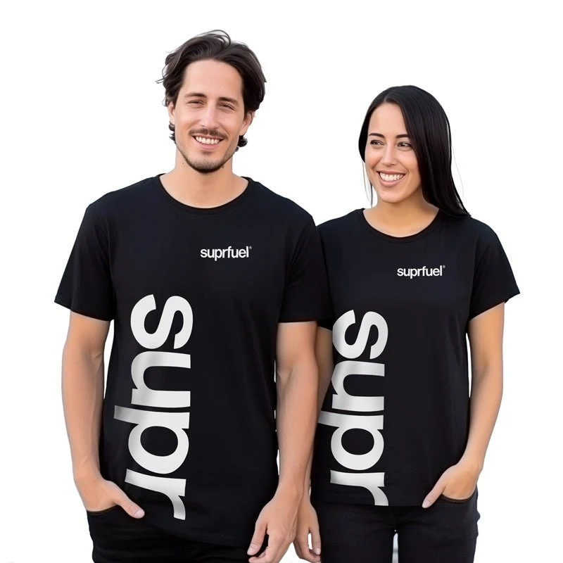 Suprfuel zwart unisex T-shirt