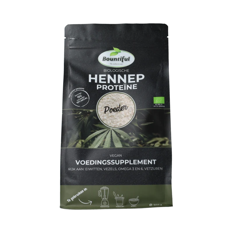 Bountiful Vegan hennep proteine poeder bio 500 gram