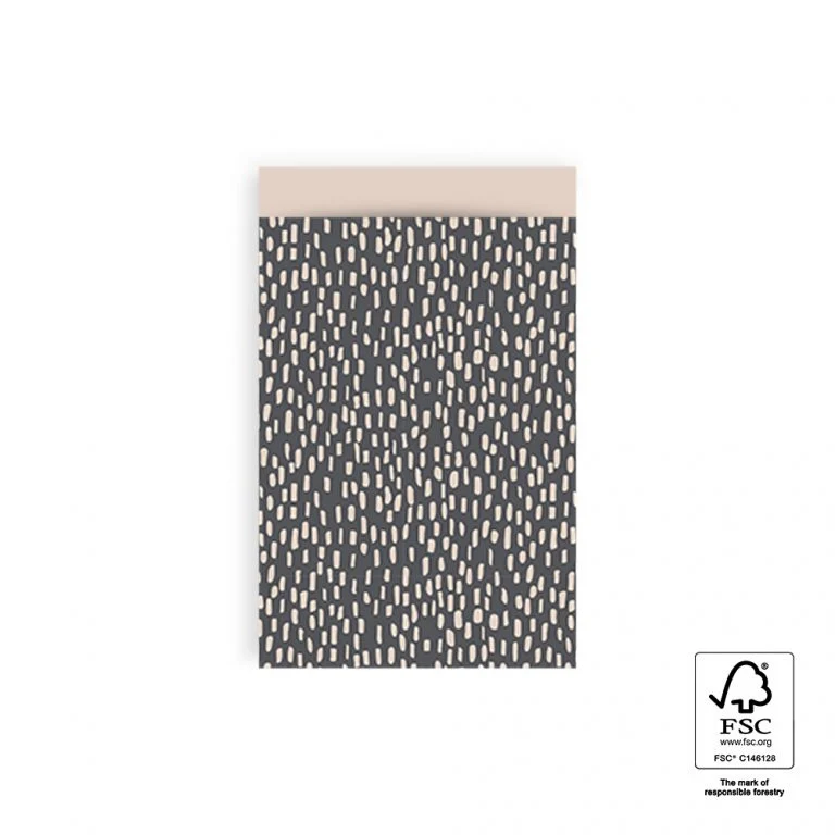 Cadeauzakjes M - Sparkles - Grey/Black