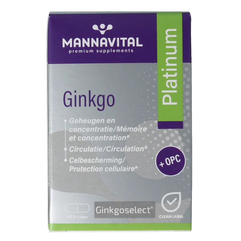 Mannavital Ginkgo platinum 60 vcaps
