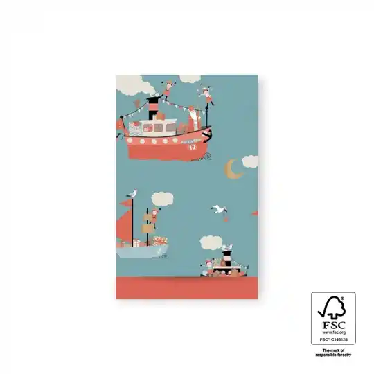 Sinterklaas cadeauzakje M - Sint Pakjesboot - 12x19cm