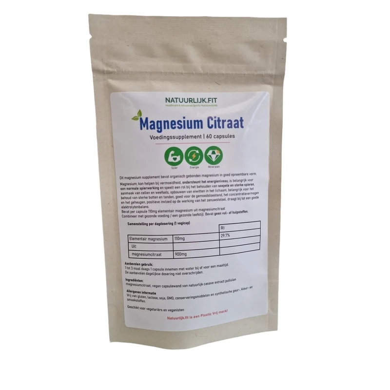 Natuurlijk.fit Magnesium citraat 60 vcaps