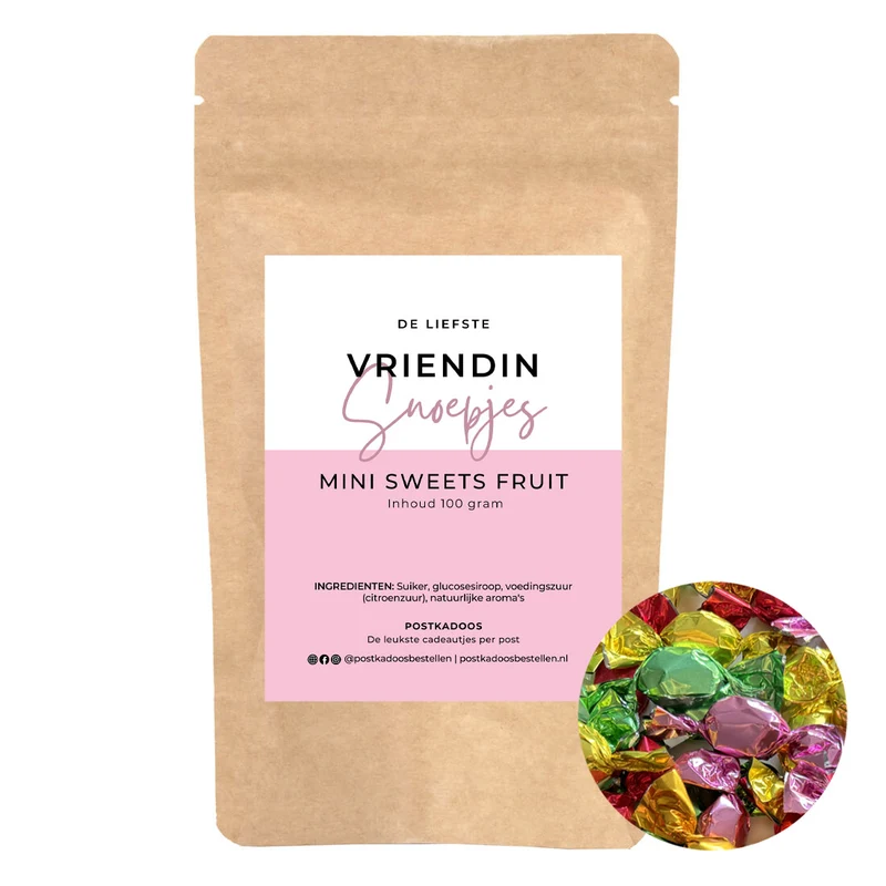 Zak Snoep - De Liefste Vriendin - Mini Sweets Fruit