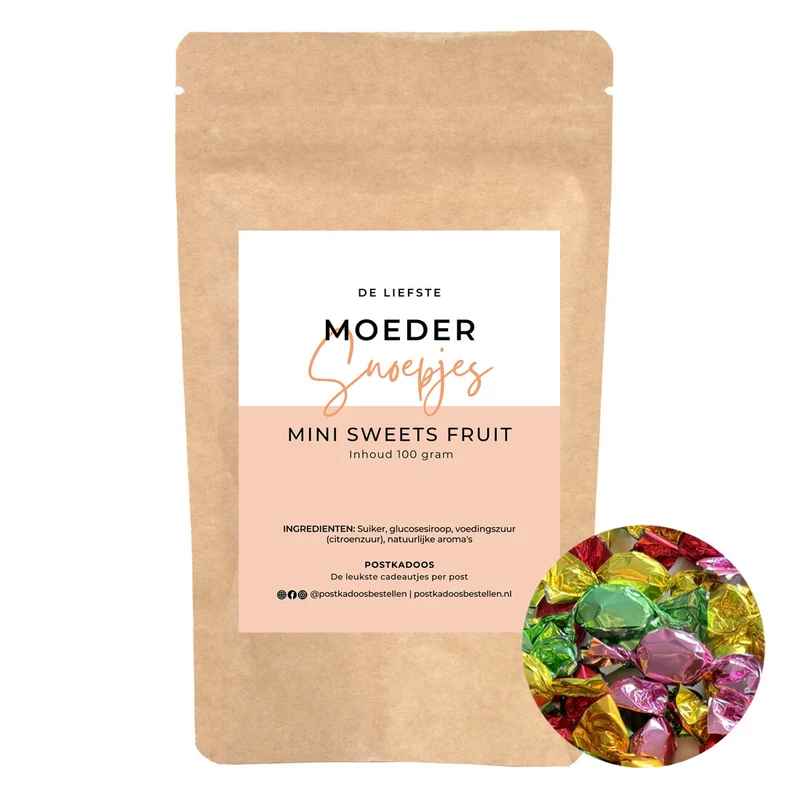 Zak Snoep - De Liefste Moeder - Mini Sweets Fruit