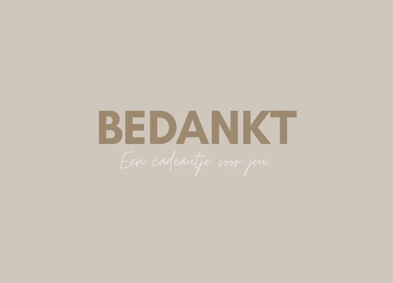 Kaart Bedankt