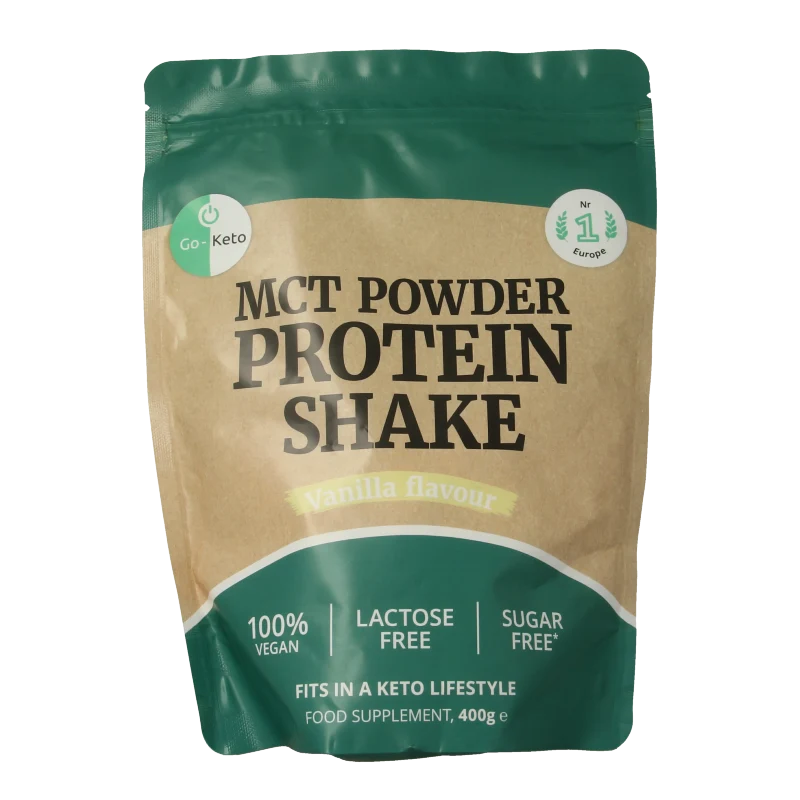 Go-Keto Proteine poeder premium shake vanille vegan 400 gram