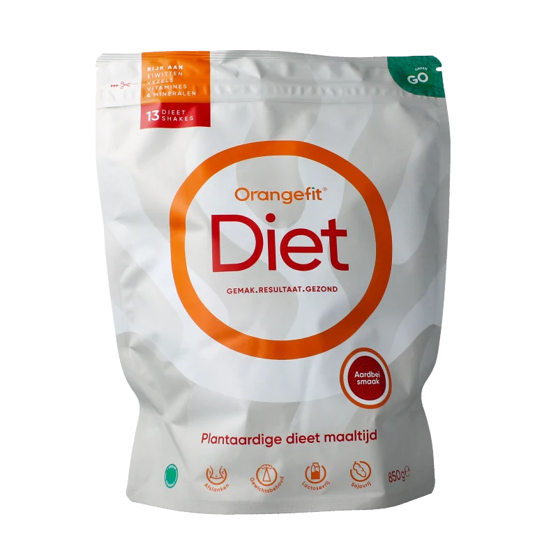 Orangefit Diet shake aardbei 850 gram