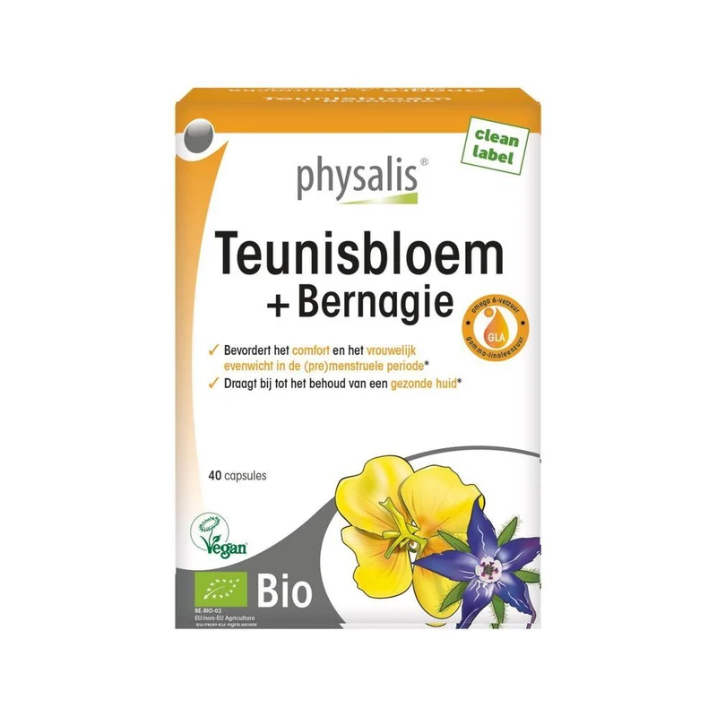 Physalis Teunisbloem + Bernagie 40 capsules