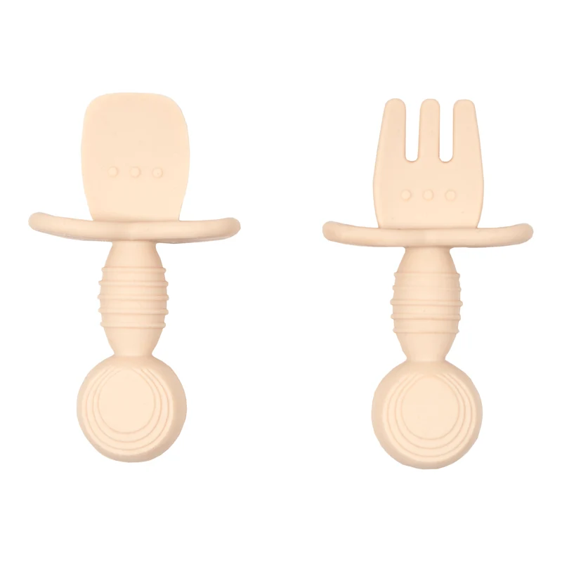 Jikkies Baby bestek siliconen beige