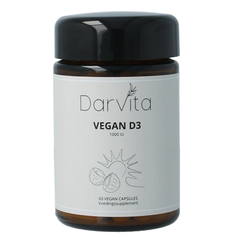 Darvita D3 1000 IU MCT-poeder (kokos) 60 vcaps