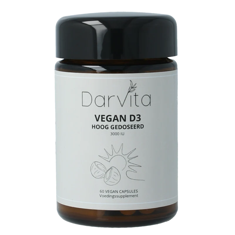 Darvita D3 3000 IU MCT-poeder (kokos) 60 vcaps