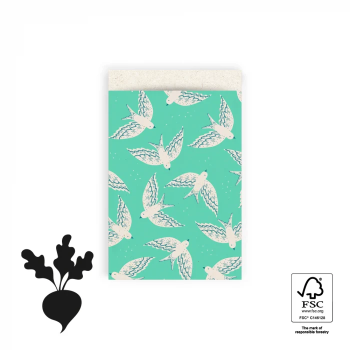 Cadeauzakjes M - Birds Mint