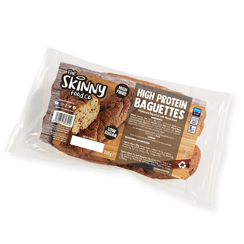 Dunne baguettes met minder koolhydraten en veel eiwitten 220 g