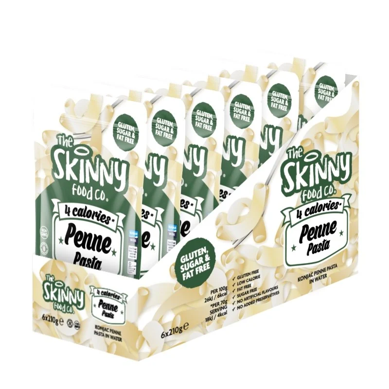 Caloriearme magere pennepasta - (doos van 6 x 210 g)