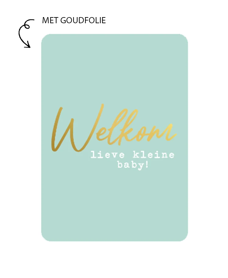 Kaart Welkom Lieve Kleine Baby