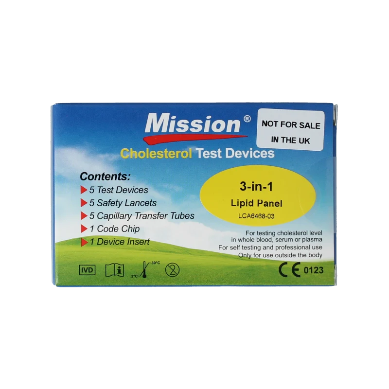 Mission Cholesterolmeter 3-in-1 teststrip