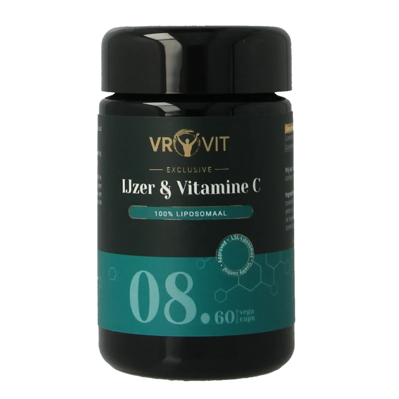 Vrovit Liposomaal 08 ijzer & vitamine c 60 vcaps