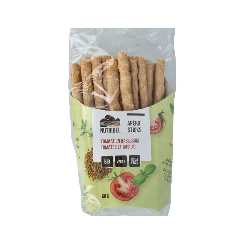 Nutribel Apero stick tomaat basilicum bio 60 gram