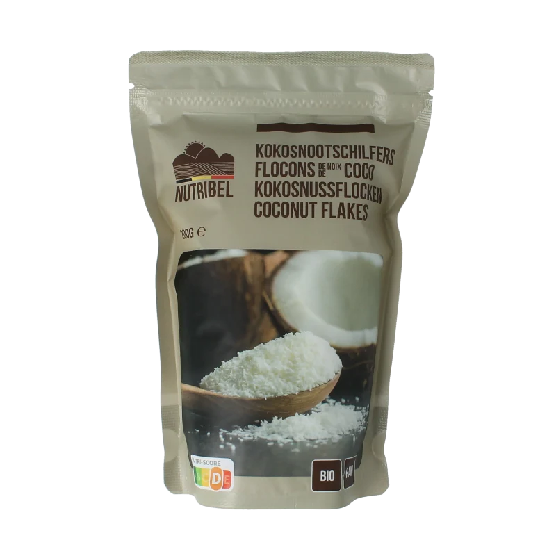 Nutribel Kokosnoot schilfers raw bio 200 gram