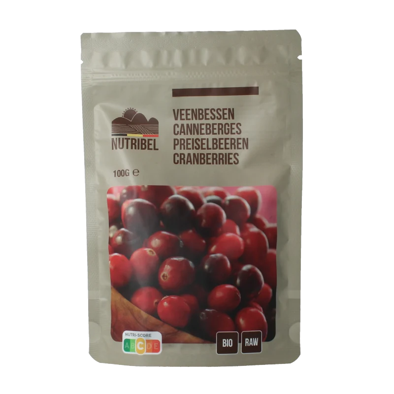 Nutribel Veenbessen raw bio 100 gram