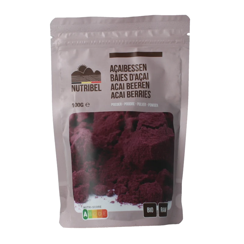 Nutribel Acaibes poeder raw bio 100 gram
