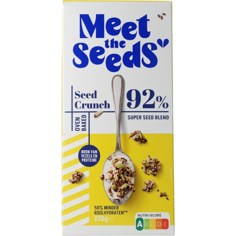 Meet the Seeds Seed Crunch - krokante zadenmix met 92% zaden bio 220 gram