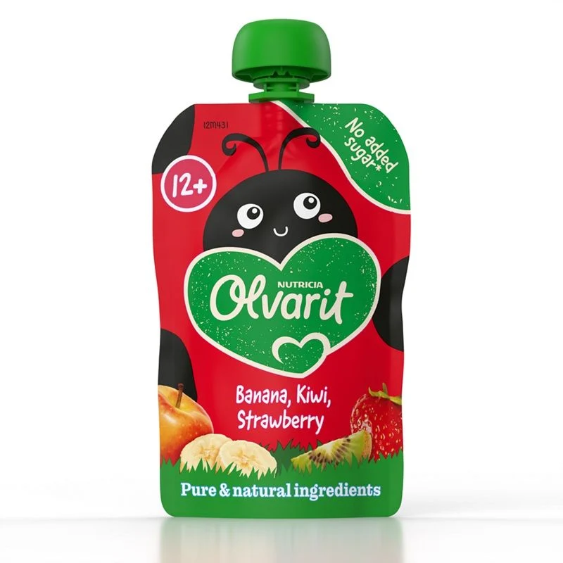 Olvarit 12m+ Aardbei Banaan Kiwi Knijpfruit 100 gram