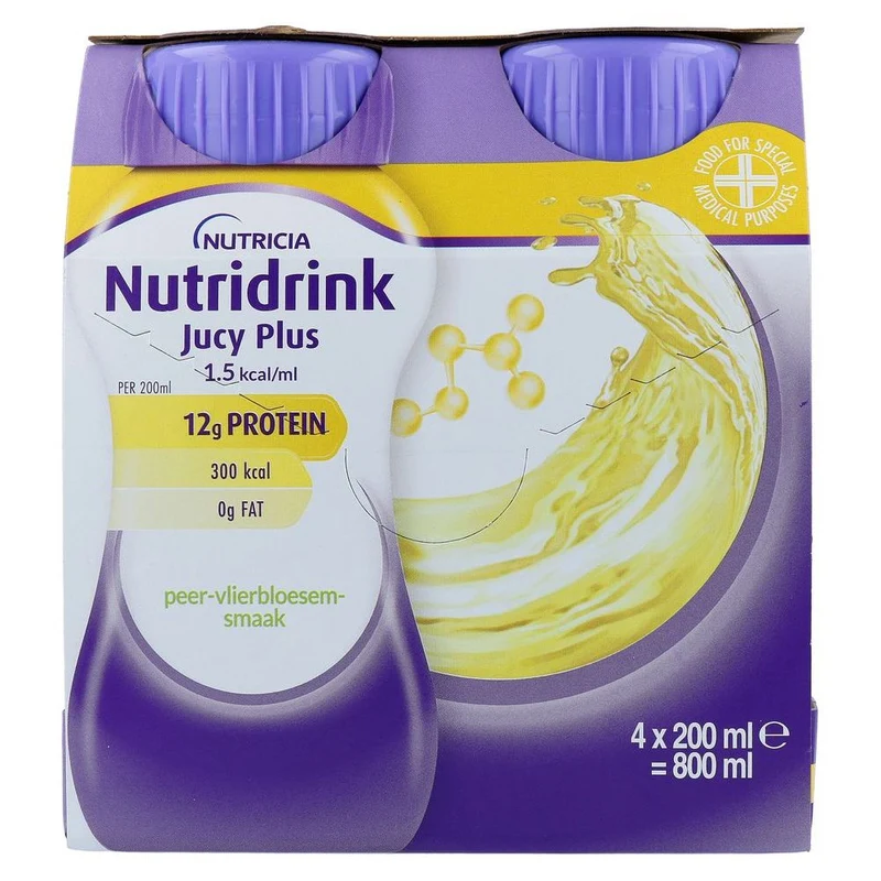 Nutridrink Jucy Plus Peer-Vlierbloesem 800 ml