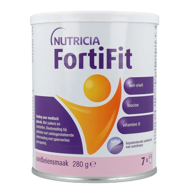 Nutricia Fortifit Poeder Aardbei 280 gram