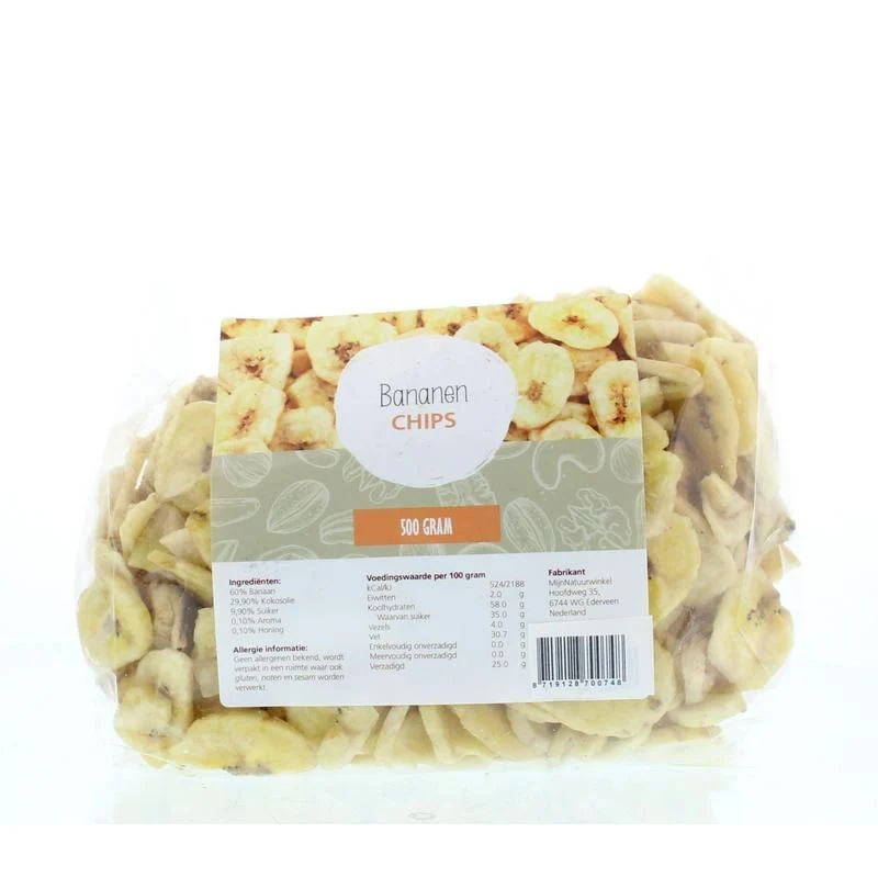 MijnNatuurwinkel Bananen chips 500 gram