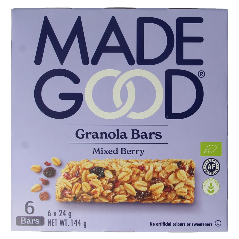 Made Good Granola bar mixed berries 24 gram bio 6 stuks