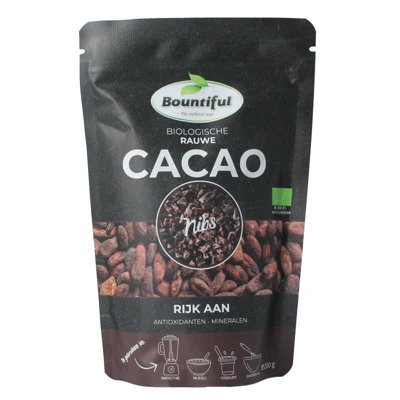 Bountiful Cacao nibs raw bio 200 gram