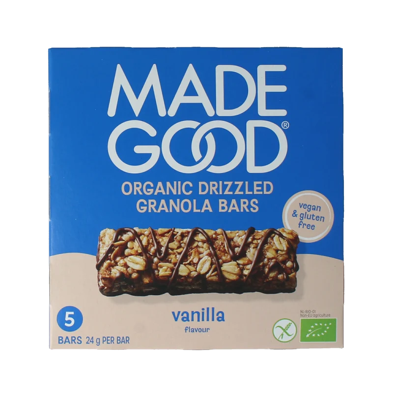 MadeGood Granola bar vanilla bio 5 stuks