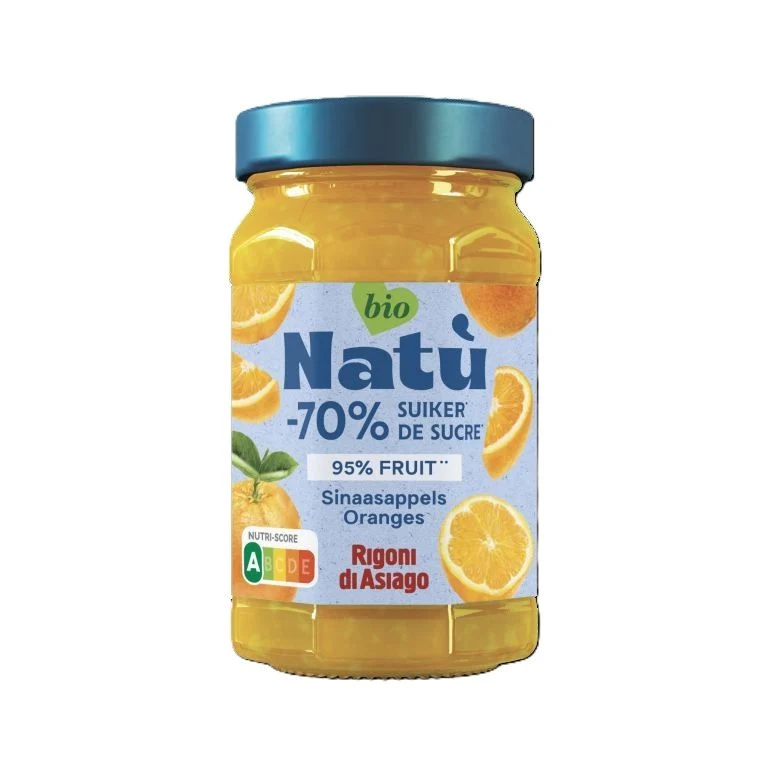 Natu Sinasappel jam -70% suiker 240 gram