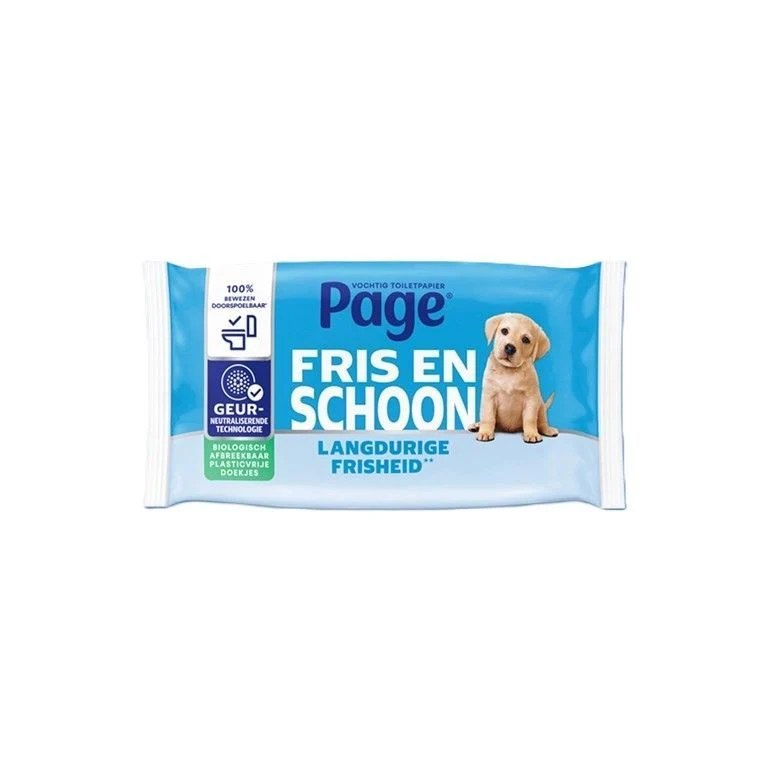Page Compleet Schoon Vochtig Toiletpapier 74 stuks