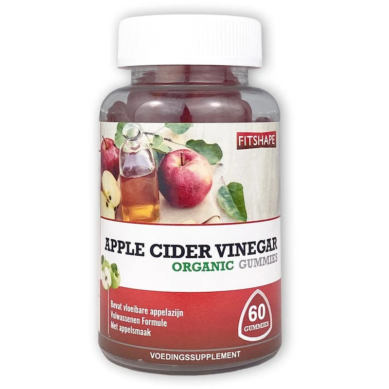 Fitshape Appelcider Azijn Gummies Biologisch 60 stuks