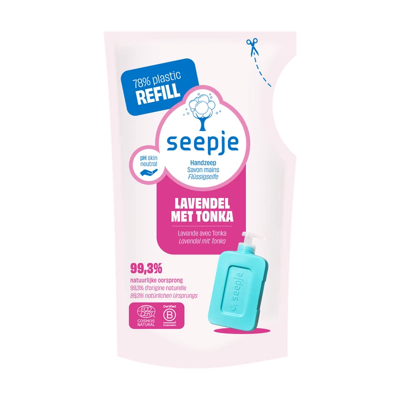 Seepje Handzeep Refill 'Lavendel Met Tonka' 300 ml