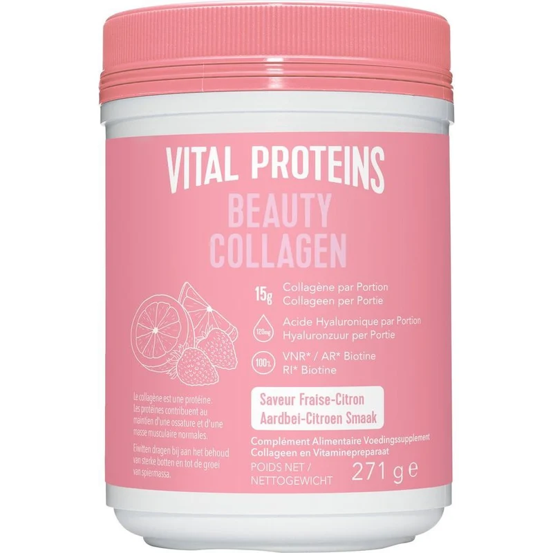 Vital Proteins Collageen Beauty Aardbei Citroen 271 gram