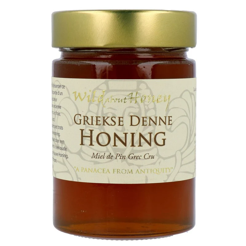 Wild About Honey Griekse Rauwe Denne Honing 480 gram