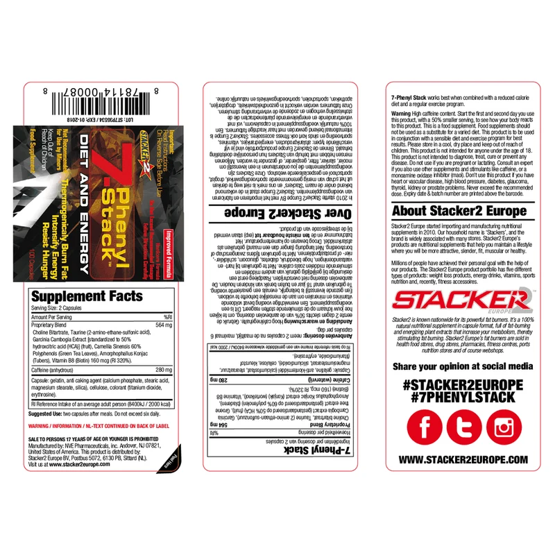Stacker 7-Phenyl Capsules 100 capsules
