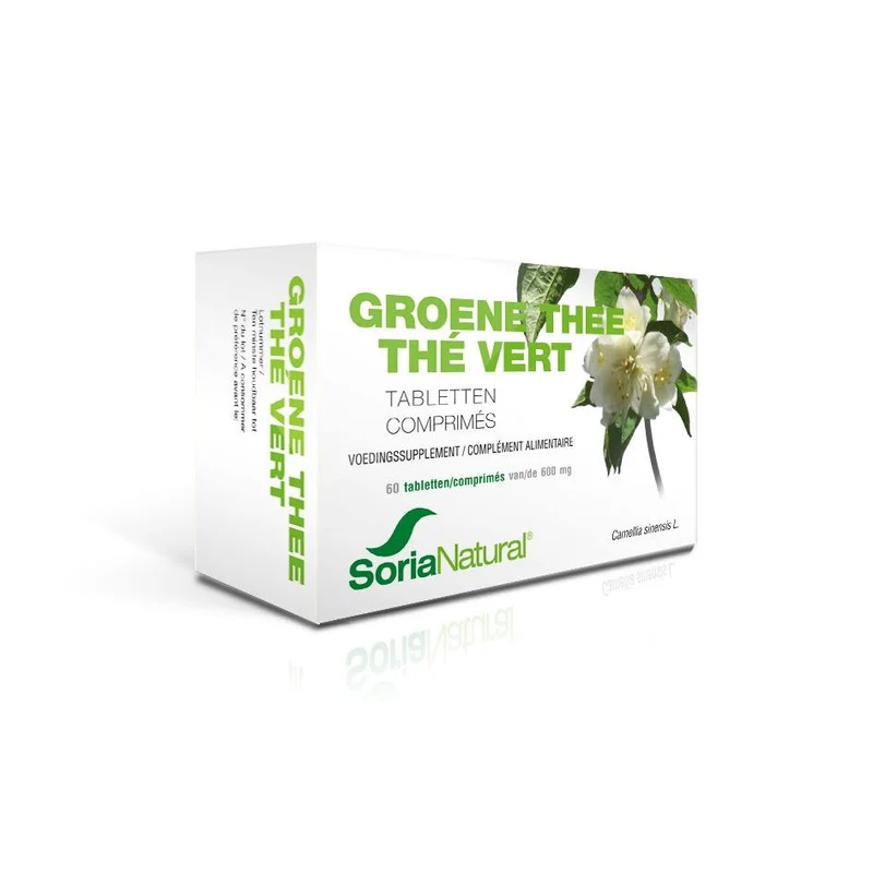 Soria Natural Groene Thee 600mg Tabletten 60 tb
