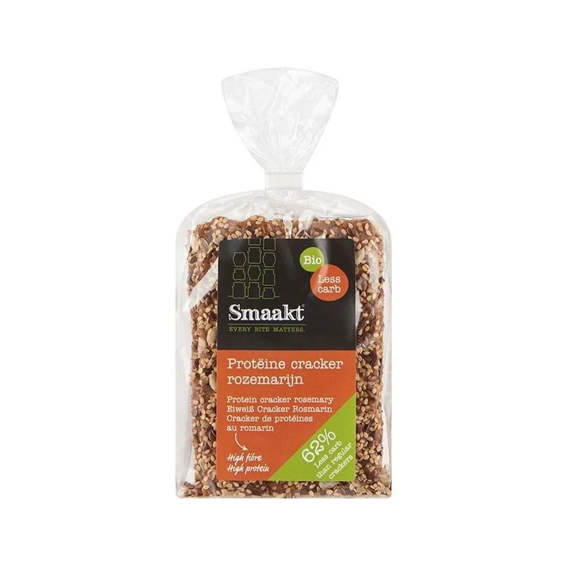 Smaakt Less Carb Crackers Rozemarijn 200 gram