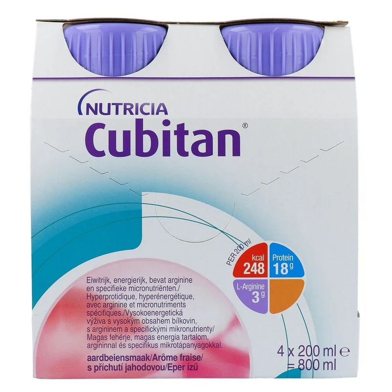 Nutricia Cubitan Aardbei 4 stuks